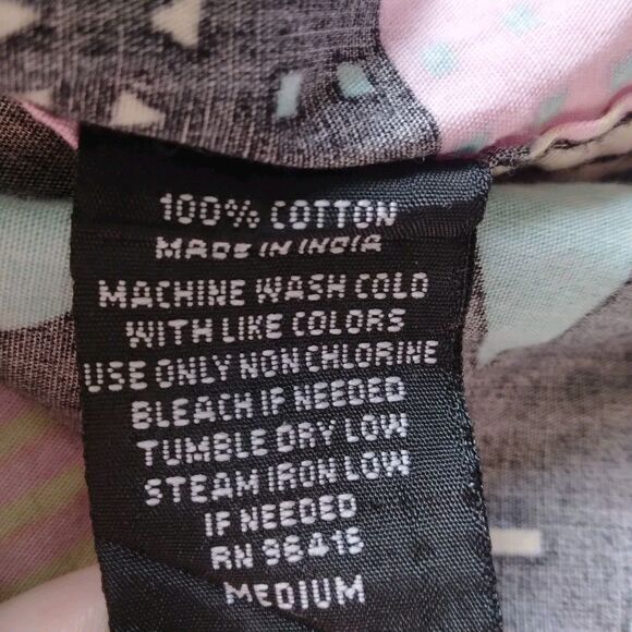 Massive Shirt Short Sleeve Button Up Colorful Geometric Retro Mens Medium - Picture 11 of 11